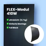 PureSolar 410W Flexibles Solarmodul | Montageösen | ETFE | Fullblack-Optik