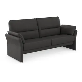 DOMO collection 2,5-Sitzer DOMO COLLECTION "Pina, schmale Armlehnen, mit Federkern, kompakt & elegant", grau, B:199cm H:95cm T:88cm, 100% Polyester, Sofas, Hoher Sitzkomfort, Luxus-Microfaser Lederoptik, grau, Breite 199 cm