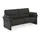 DOMO collection 2,5-Sitzer DOMO COLLECTION "Pina, schmale Armlehnen, mit Federkern, kompakt & elegant", grau, B:199cm H:95cm T:88cm, 100% Polyester, Sofas, Hoher Sitzkomfort, Luxus-Microfaser Lederoptik, grau, Breite 199 cm