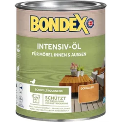 BONDEX Intensiv-Öl, wasserbasiert, beschleunigte Trocknung, 0,75 l, Douglasie
