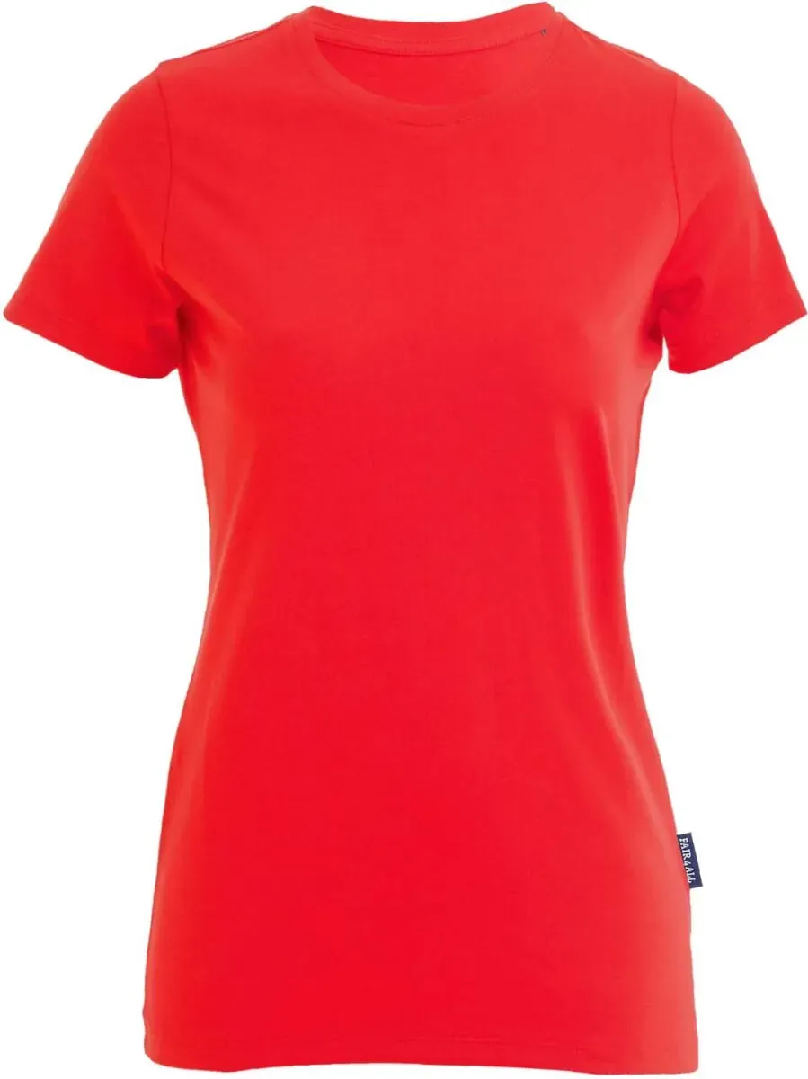 HRM Damen T-Shirt 'Luxus Rundhals' 201 red L