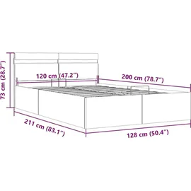 vidaXL Costante 120 x 200 cm Weiß