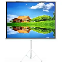 Maclean Brackets Maclean MC-608 Projection Screen With 240x180 Tripods (120.08", 4:3), Leinwand, Weiss, Schwarz