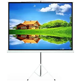 Maclean Brackets Maclean MC-608 Projection Screen With 240x180 Tripods (120.08", 4:3), Leinwand, Weiss, Schwarz
