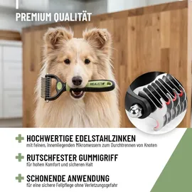 reavet Hundebürste Unterwollbürste Grün S-M