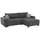 Home Affaire Ecksofa Bella 254x87x162 cm Microfaser PRIMABELLE Ottomane ohne Bettfunktion grau (anthrazit), Bettkasten, (26161626-0)