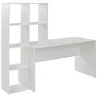 Wohnling Schreibtisch weiß rechteckig, Wangen-Gestell weiß 170,0 x 59,0