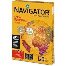 Navigator Colour Documents DIN A4 Druckerpapier 120 g/m2 Glatt Weiß 250 Blatt