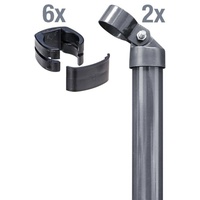 GAH Alberts Alberts Komplettset Zauneck-Set für Fix-Clip Pro® 153 cm, zA anthrazit