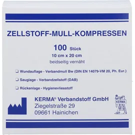 KERMA Verbandstoff GmbH Zellstoff Mullkompressen 10 x 20 cm 100 St.