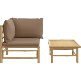 vidaXL Garten-Lounge-Set 2-tlg. lila Bambus
