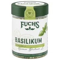Fuchs Gewürze - Basilikum gerebelt - mediterrane Kräuternote für Pesto, Antipasti oder Pastasaucen - natürliche Zutaten - 20 g in wiederverwendbarer, recyclebarer Dose