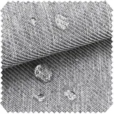 NOVELY® Oxford 350D Outdoor-Stoff im Leinen-Look - Mélange Polsterstoff - Wasserabweisende Meterware 1lfm (97 Kies Grau)