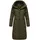 Marikoo Damen, Gr. 3XL, grün (schwarz olive), Obermaterial: 92% Nylon, 8% Elasthan; Futter: 100% Polyester; Wattierung: 100% Polyester; Ärmelfutter: 100% Polyester, Jacken, langer Winter Mantel gesteppt