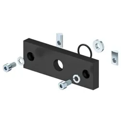 OBO 6290495 Druckluftabgriff für ISS Industrie 152x50x15mm Aluminium tiefschwarz RAL 9005 ISS160160DLA