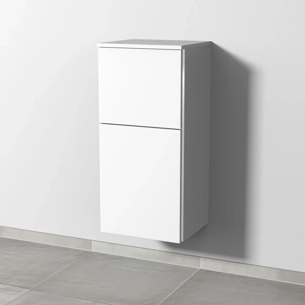 Sanipa 3way Mittelschrank mit 1 Tür und 1 Auszug, Weiß-Soft, BR12843 BR12843