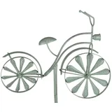 Buri Gartenstecker Fahrrad Antik-grün Windrad Windspiel Gartendeko Beetdeko Dekorad - Hochrad