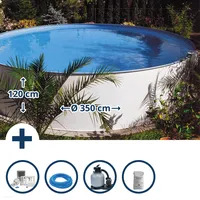 Waterman Stahlwandpool Set rund Baja 350 x 120 cm,