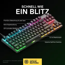 SteelSeries APEX 9 TKL, Gaming Tastatur, Mechanisch, Sonstiges, Kabelgebunden, Schwarz