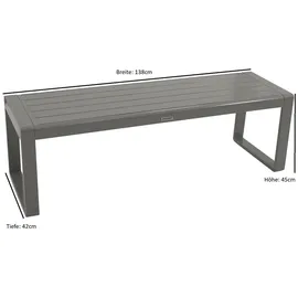 DEGAMO Brescia 138 x 45 x 0 cm Silbergrau