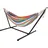 famanu Hängematte mit Gestell - 285x120x110 cm - für 2 Personen - bis 150 kg belastbar (Vibrant Striped)