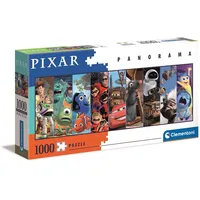 CLEMENTONI Panorama Disney Pixar 1000 Teile ab 9 Jahren, Erwachsenenpuzzle mit Panoramabild, Geschicklichkeitsspiel für die ganze Familie, ideal als Wandbild