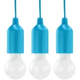 Ansmann Lichterkette LED blau 3er Set mit Zugschalter