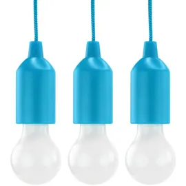 Ansmann Lichterkette LED blau 3er Set mit Zugschalter