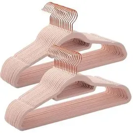 Songmics Kleiderbügel CRF21PK30, aus Kunststoff, rosa, 44cm, platzsparend, rutschfest, 30 Stück