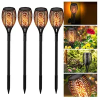 FLOWood Solarleuchten für Außen Garten, 4 Stück, 12LED Solarlampe