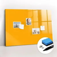 Tulup Magnettafel, Dunkelgelb, Glas, 100x0.4x70 cm, Dekoration, Magnettafeln &