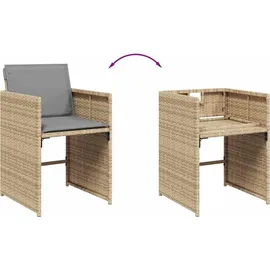 vidaXL Garten-Essgruppe 17-tlg. Beige