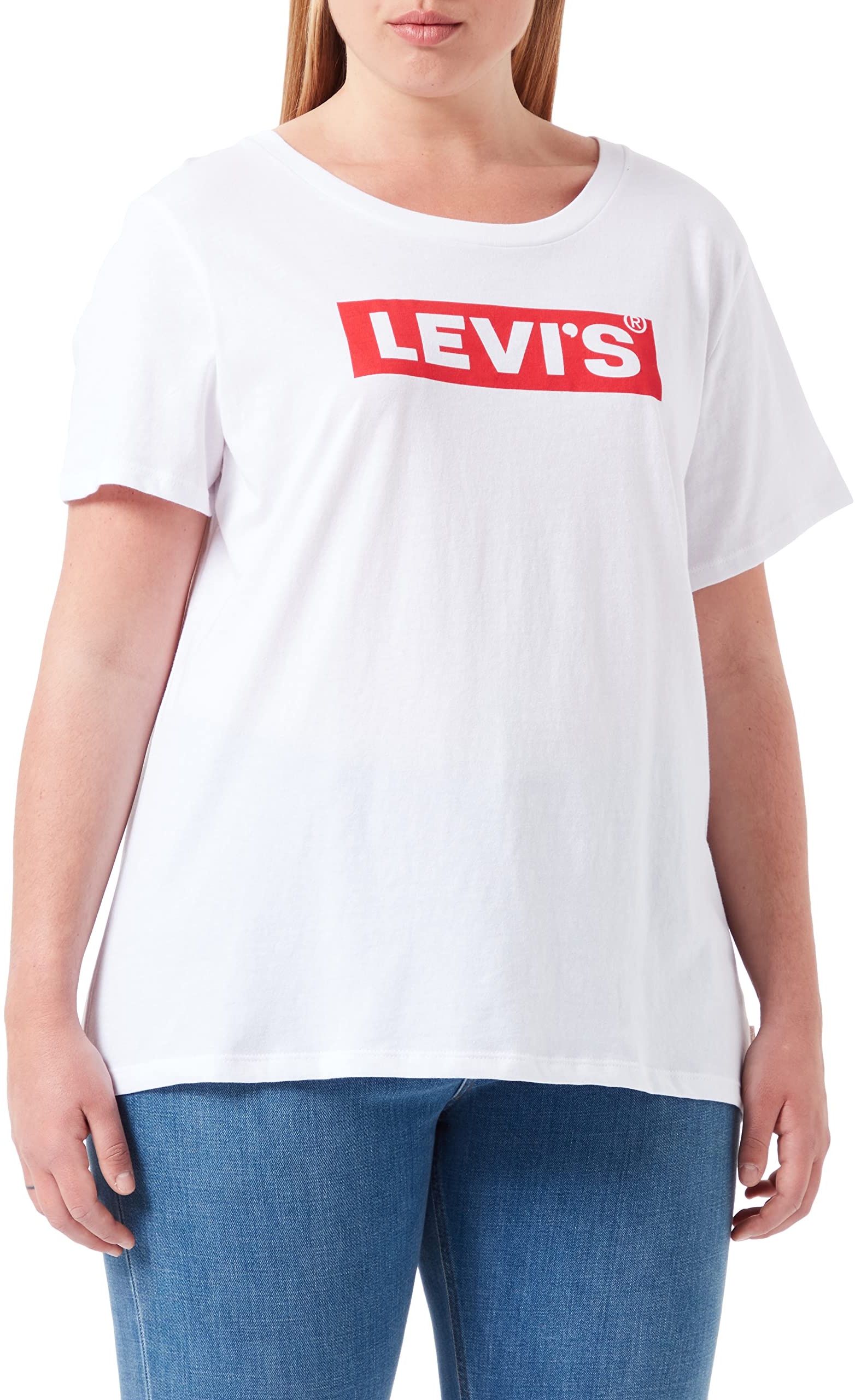 Levi's Plus Size Damen Pl Perfect Tee T-Shirt, Weiß (Pl Box Tab White), 1X