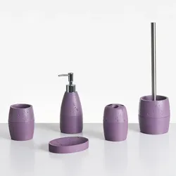 Badaccessoires Set 5-teilig YARAPA Purpur