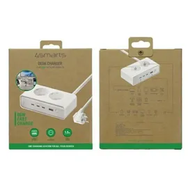 4smarts Desk Charger GaN 65W mit AC-Steckdosen, weiß