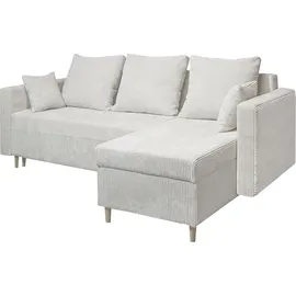 marpur Schlaf-Ecksofa OTTO 230x145 cm Polstercouch in L-Form mit Schlaffunktion, mit Bettkasten, universelle Seite, Stark Stoff POSO 625, Beige - Beige