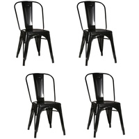 Mid.you Stuhl, Schwarz, Metall, konisch, 44x84x54 cm, stapelbar, Esszimmer, Stühle, Esszimmerstühle, Vierfußstühle