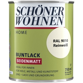 SCHÖNER WOHNEN Home Buntlack 750 ml reinweiß seidenmatt