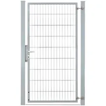 deutsche zauntechnik Flügeltor 100 x 180 cm Silber/Metall