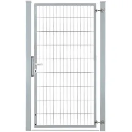 deutsche zauntechnik Flügeltor 100 x 180 cm Silber/Metall