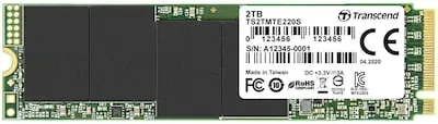 Preisvergleich Produktbild Transcend SSD MTE220S NVMe PCIe Gen3 x4 2TB