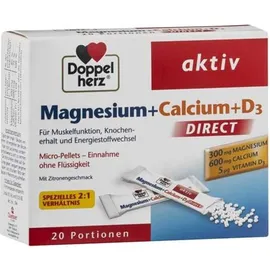 Doppelherz Aktiv Magnesium + Calcium + D3 Direct Pellets 20 St.