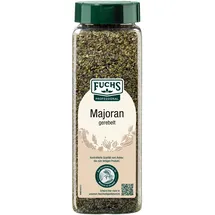 FUCHS Professional Majoran gerebelt Mit praktischem Streuaufsatz | Zum Verfeinern von Bohnen- und Linseneintöpfen | 80 g im großen Streuer