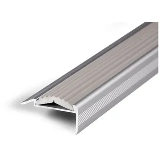 casa pura Treppenkantenprofil | Power Grip | Einzel-Gummieinlage | Grau