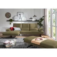 W.Schillig Ecksofa »broadway, Designsofa mit tollem Sitzkomfort« Sitztiefenverstellung, Kopfteil-