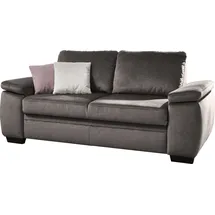die planbar Schlafsofa DIE PLANBAR "MP-PD19021", grau (anthrazit), B:196cm H:90cm T:100cm, 100% Polyester, Sofas, Schlafsofa, mit Längsschläferfunktion 140x210 cm