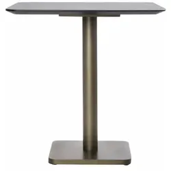 COCO Maison Brest Bistrotisch Marble Light Grey Gold 75x75cm