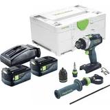 Festool TPC 18/4 I-Basic Akku Schlagbohrschrauber 18 V 75 Nm Brushless + 2x Akku 5,0 Ah + Ladegerät + Systainer