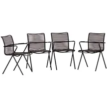 ACAMP Stapelsessel Alpha Rope 55 x 57 x 83 cm anthrazit 4 St.