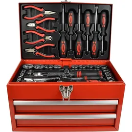Brüder Mannesmann Werkzeuge Werkzeugset 157-tlg. rot 40 cm x 27,5 cm x 26,5 cm
